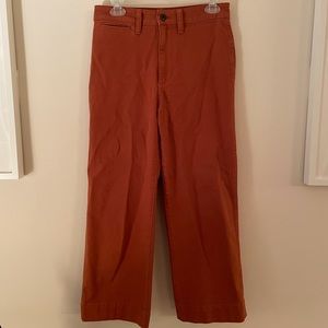 Madewell slim Emmett wide leg cropped pants